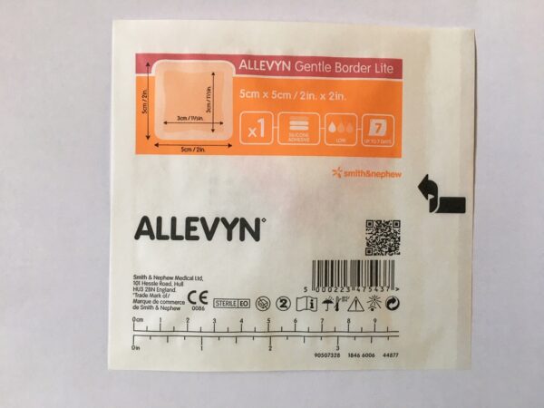 Allevyn Gentle Border Lite 5cm x 5cm, 1 sztuka,  REF: 66800833
