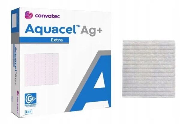 Opatrunek włókninowy ze srebrem Convatec Aquacel Ag+ Extra 5x5cm, 1 sztuka, REF: 420671