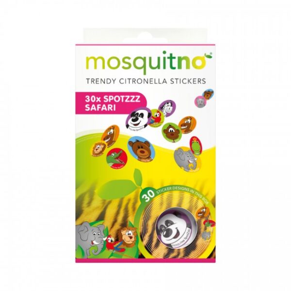 MosquitNo Spotzzz Safari, naklejki na komary z olejkiem cytronelowym, 30 sztuk - obrazek 2