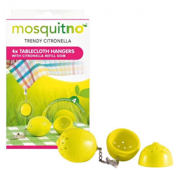 MosquitNo zawieszki do obrusów z olejkiem cytronelowym, ochrona przed komarami, 4 sztuki, NOWOŚĆ!!!