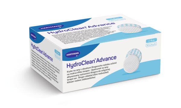 Opatrunek płuczący ranę z roztworem Ringera HydroClean Advance Ø 4 cm, 10sztuk, REF: 609662