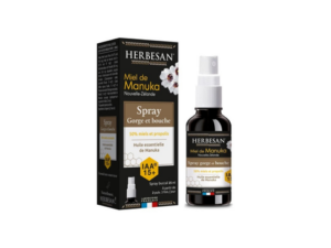 HERBESAN SPRAY GORGE ET BOUCHE MIEL MANUKA, spray do gardła i jamy ustnej z miodem Manuka IAA15+®, NIŻSZA CENA NA START!!!