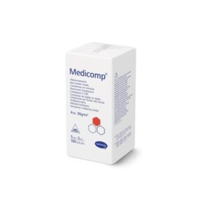 Medicomp, kompresy chłonne włókninowe niejałowe, 100 sztuk