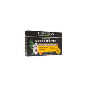 HERBESAN PASTILLES GORGE IRRITÉE, pastylki na podrażnione gardło z miodem Manuka IAA15+®, NIŻSZA CENA NA START!!!