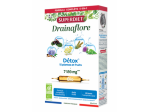 Superdiet Drainaflore Detox BIO,15 roślin i owoców BIO, suplement diety wspomagający detoksykację organizmu, 20x15ml, ampułki, NIŻSZA CENA NA START