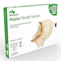 Mepilex Border Sacrum, opatrunek piankowy z warstwą silikonową